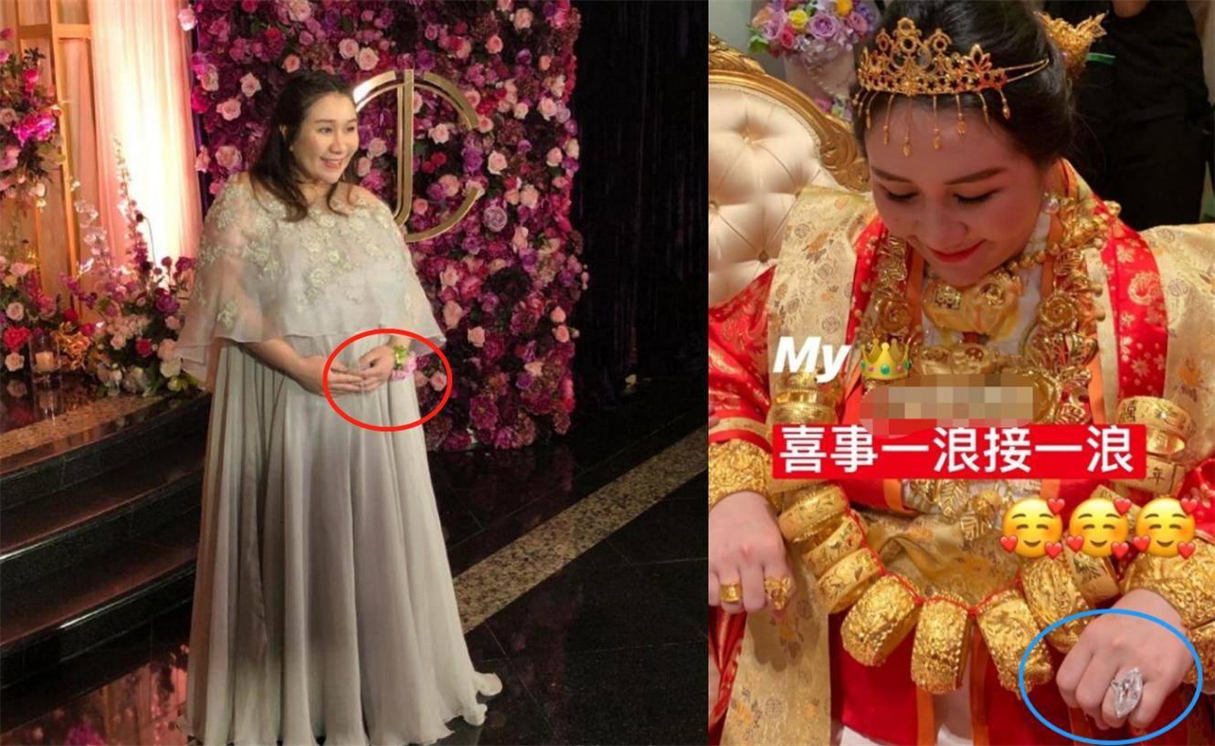 原创何超盈挺巨肚不顾形象出席婚礼做伴娘,新娘是何许人,值得她这样