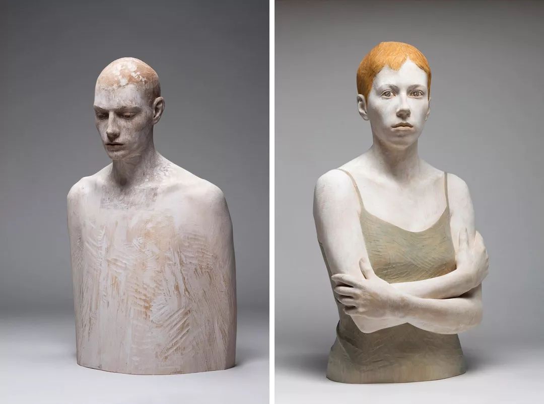 不要被吓到,这些超写实人体都是用木头雕刻出来的_木雕