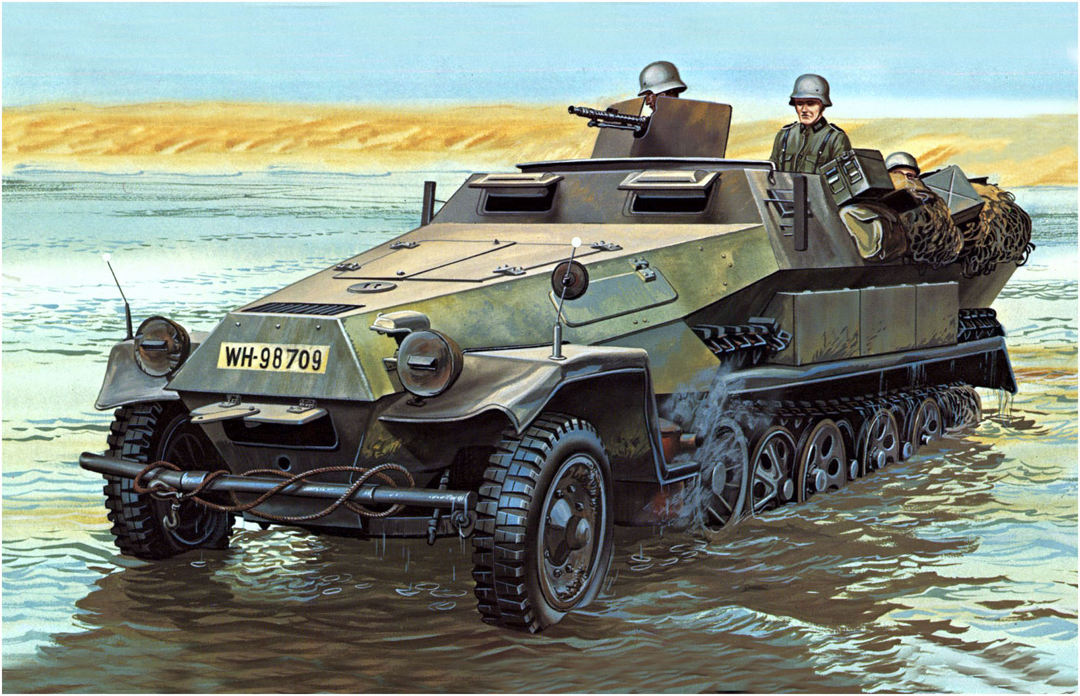 二战德军战车迷彩图片