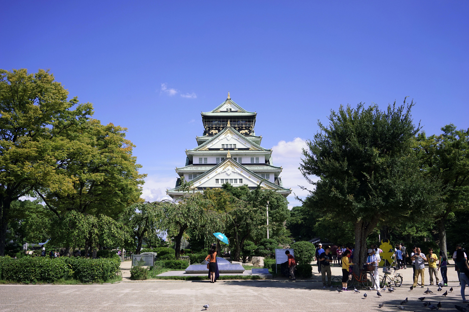 日本大阪的标志 这座古城建于400年前 现在成了旅游胜地 地方