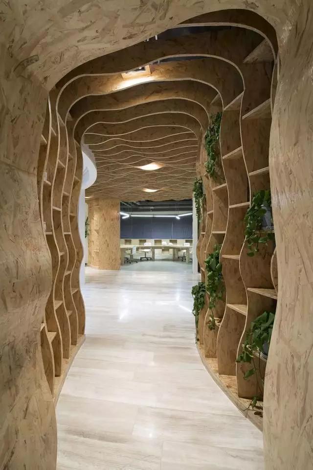 办公室装修 普通的材料做出高级质感 真是个宝藏建材--欧松板!_空间