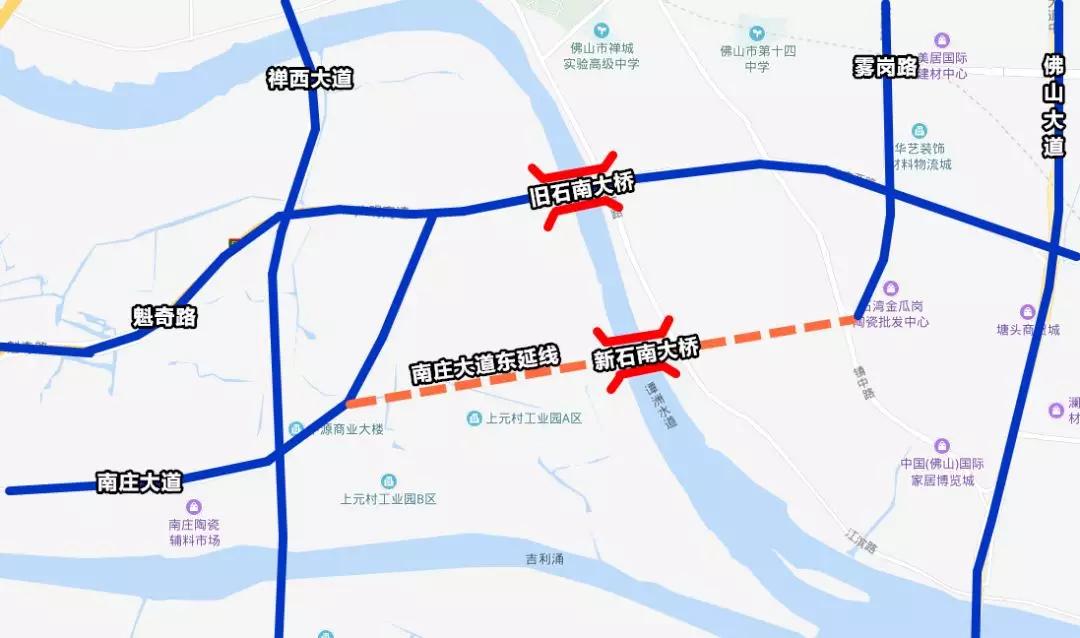 新石南大桥位置示意图番海大桥三山片区2分钟进入番禺去年12月28日,总