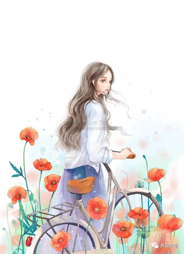 【青设学堂】第六十期 -插画师小黑牙: 唯美少女风插画来袭(第二期)