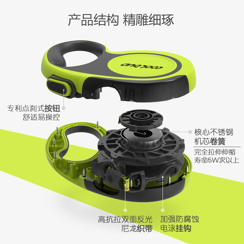 狗狗作用自动伸缩牵引绳安全系数高吗?