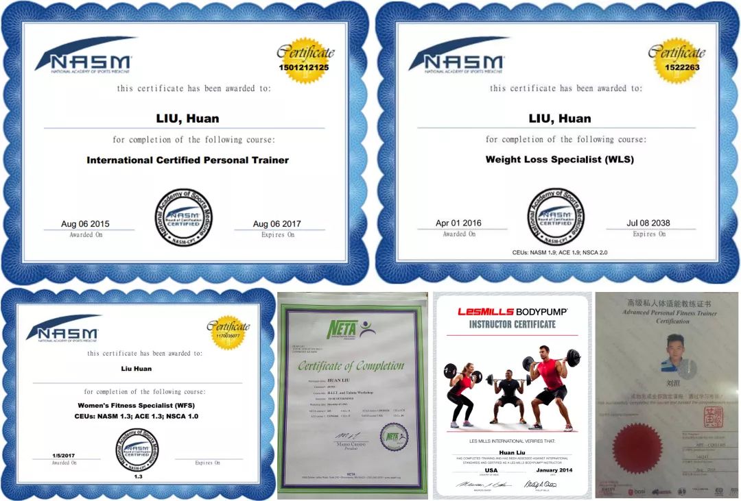 刘洹的证书cctv国际频道专访刘洹老师说:"健身应该成为一种习惯.