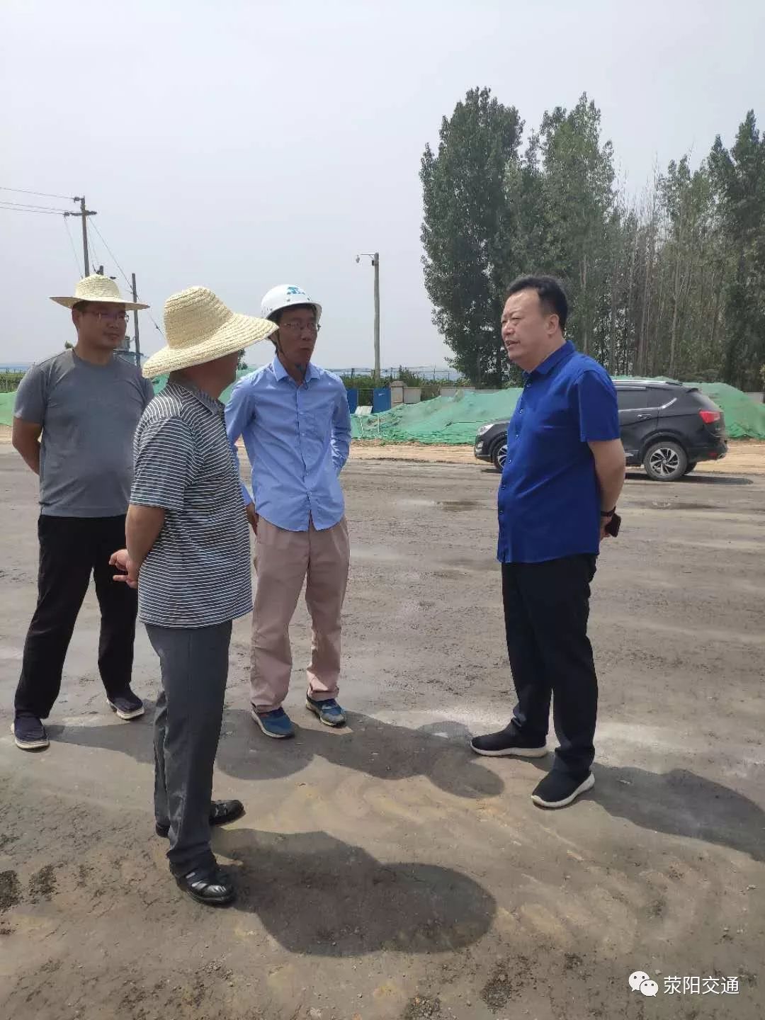 荥阳市交通运输局党组书记局长杜文杰督导检查交通建设重点工程进展