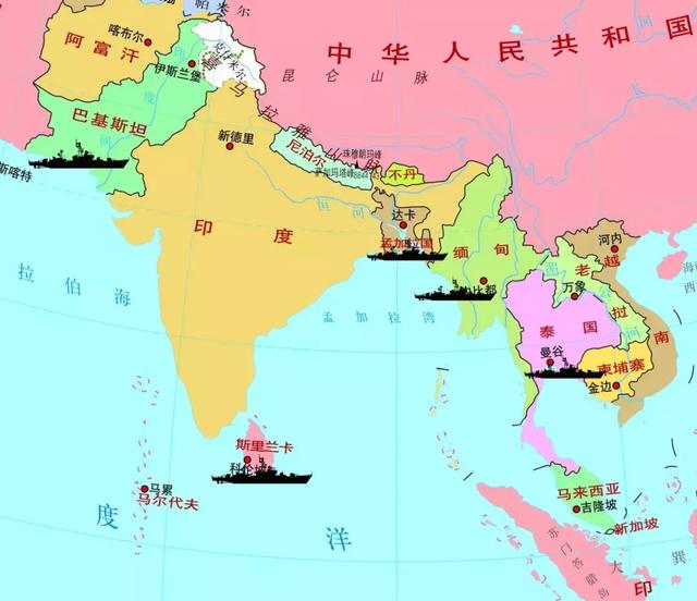 南亚地图高清可放大图片