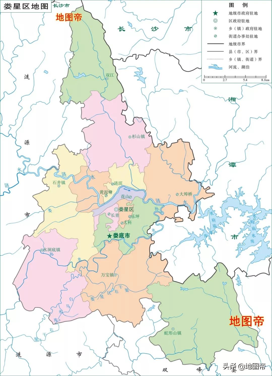 娄底市各县地图图片