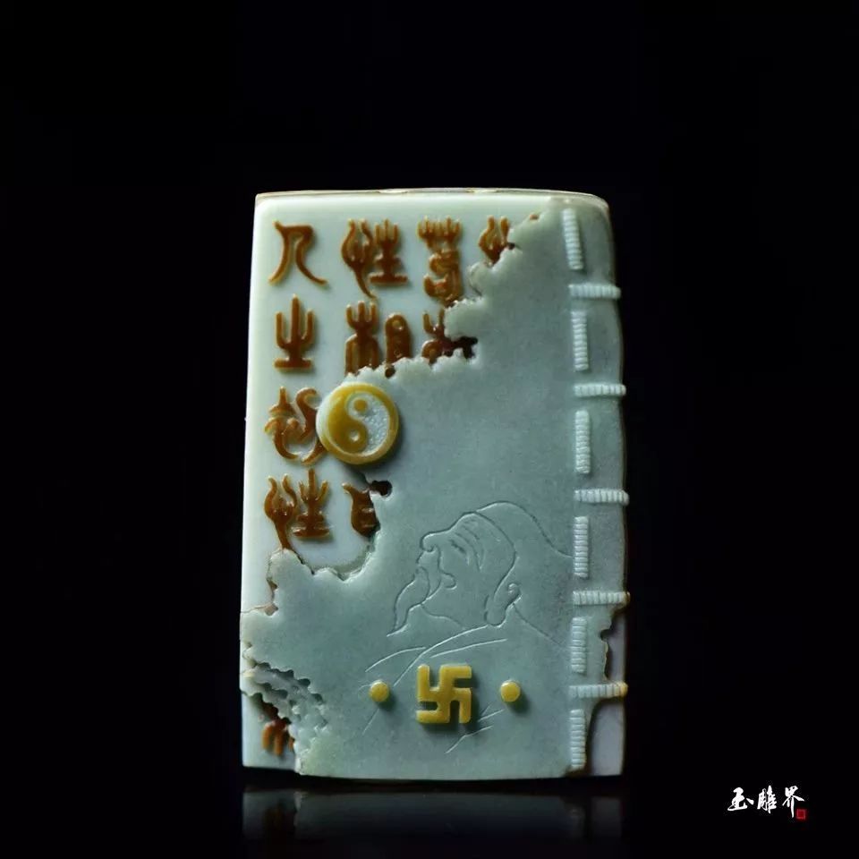 玉雕师雕的漫画书太有爱了