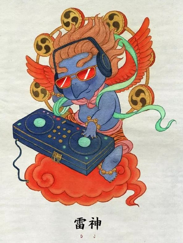 90后央美老师手绘神兽界f4,江一燕陈漫都为他打call!