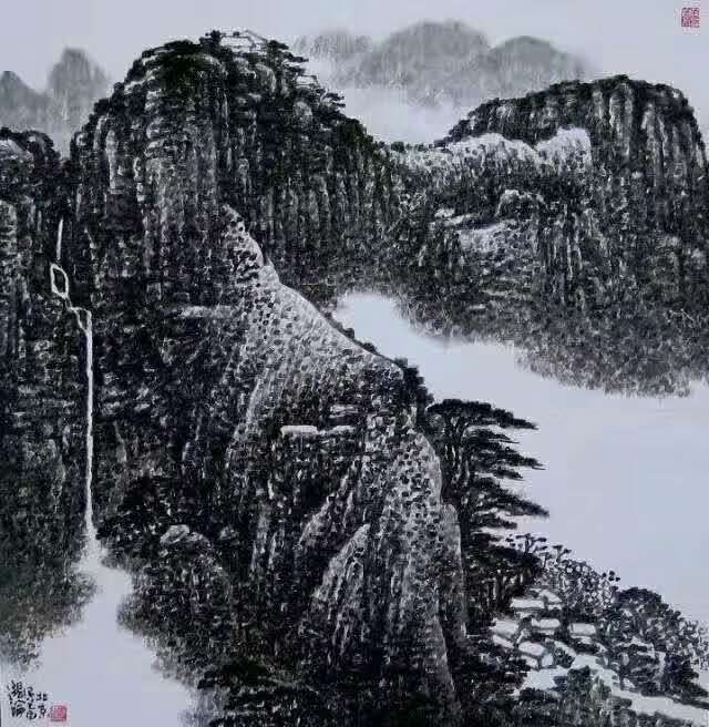 画家张论在山水画创作中贯彻的笔墨思想