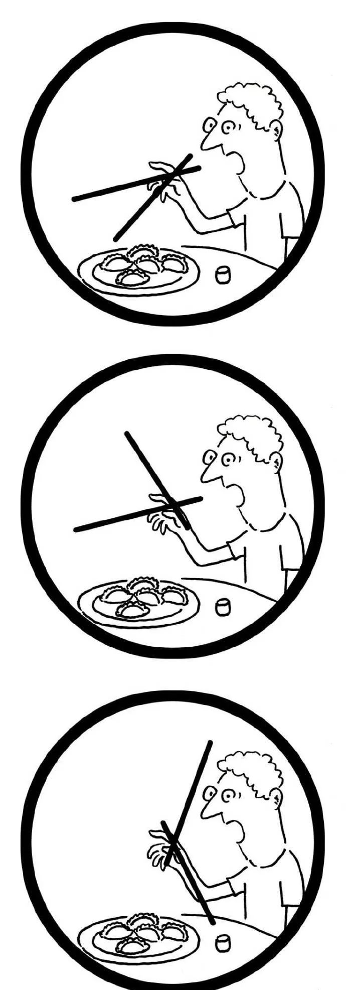 筷子夹菜简笔画图片