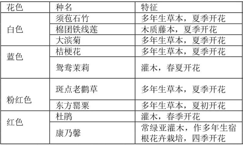 cad植物配置图及苗木表图片