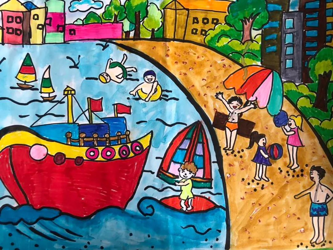 友谊树常青绘画搭新桥