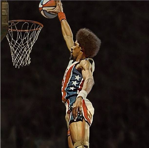 还有人认为乔丹不是最能飞的那一定是因为j博士他是飞人鼻祖