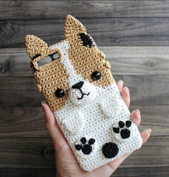 卡通手机壳用毛线钩编非常可爱
