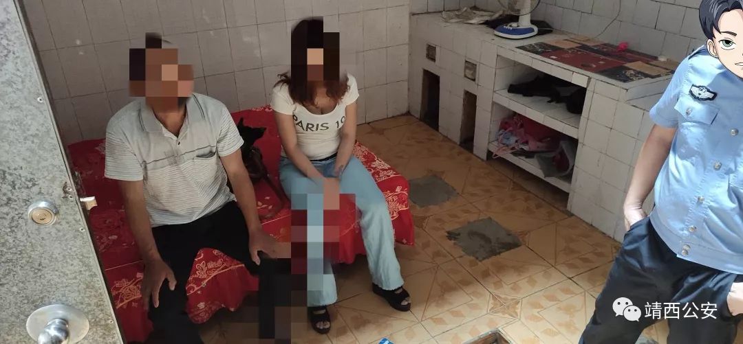 靖西这几个男女正在进行肮脏交易警方破门而入