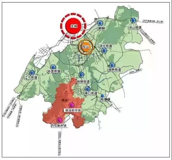 (横溪新市镇区位图)2017年2月10日,由中建方程主导,与中建七局组成的