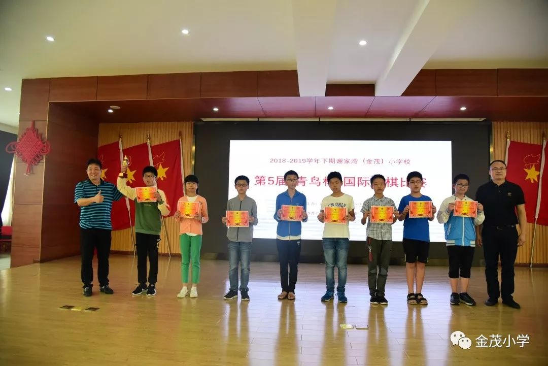 谢家湾金茂小学第五届青鸟杯国际象棋比赛热闹举行