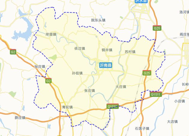 山东沂南县城地图图片