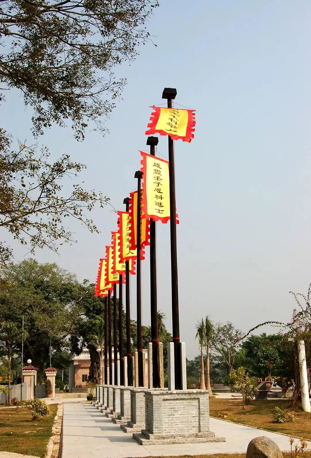 八大功名旗杆夹歇马饮泉歇马传说针忆