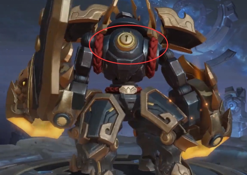 盾山新皮御銮特效帅炸,科技风秒杀末日机甲,背上的钥匙孔却亮了