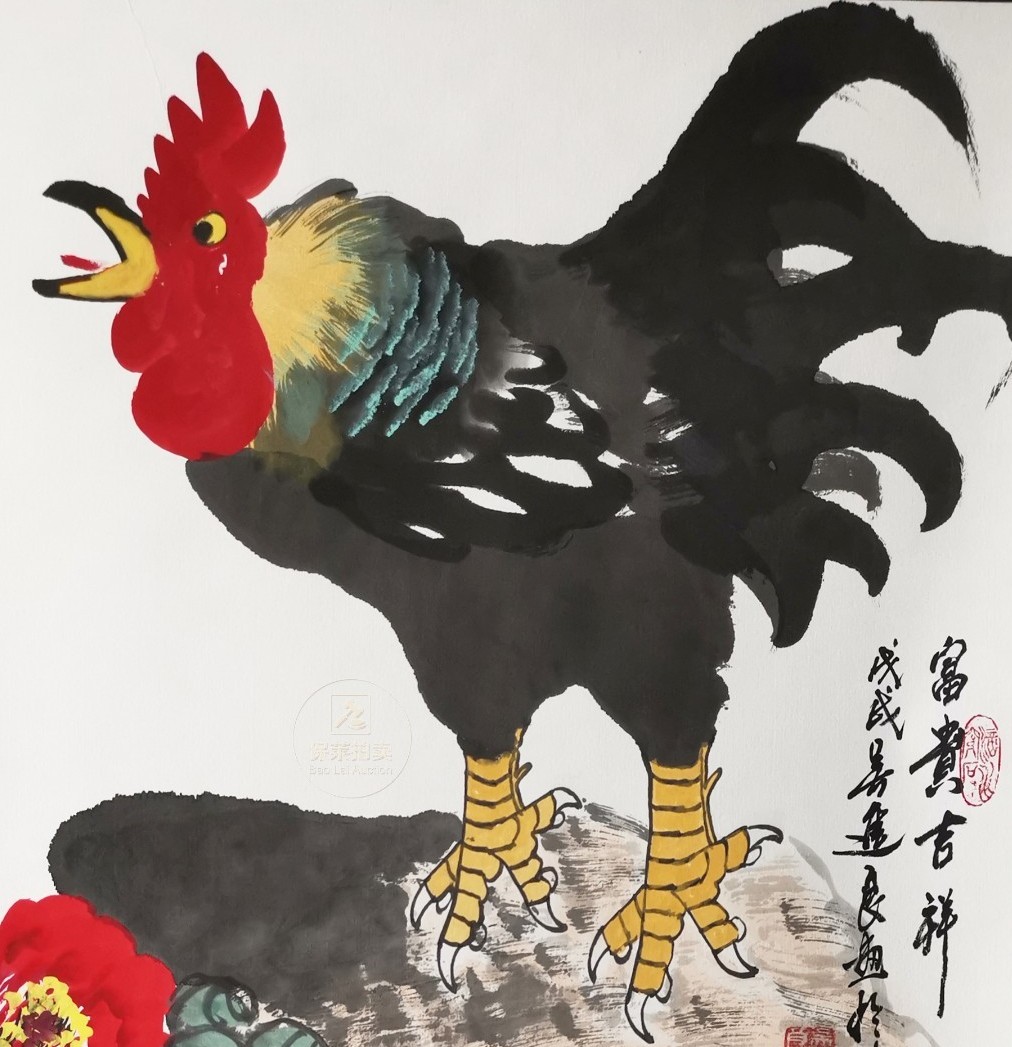 著名《收藏》杂志主编李毅民点评吴进良先生作品 当代有三位画鸡非常