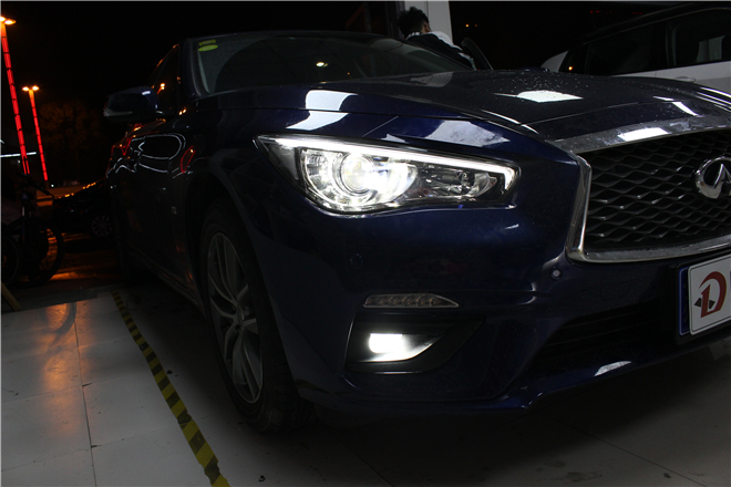 南通q50车灯改原厂鹰眼车灯led高亮日行灯以及使用感受
