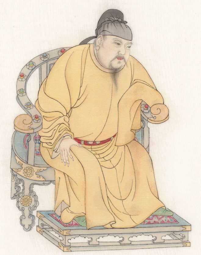 张果见明皇图局部文苑图临摹(《文苑图》卷,五代,周文矩作,绢本,设色