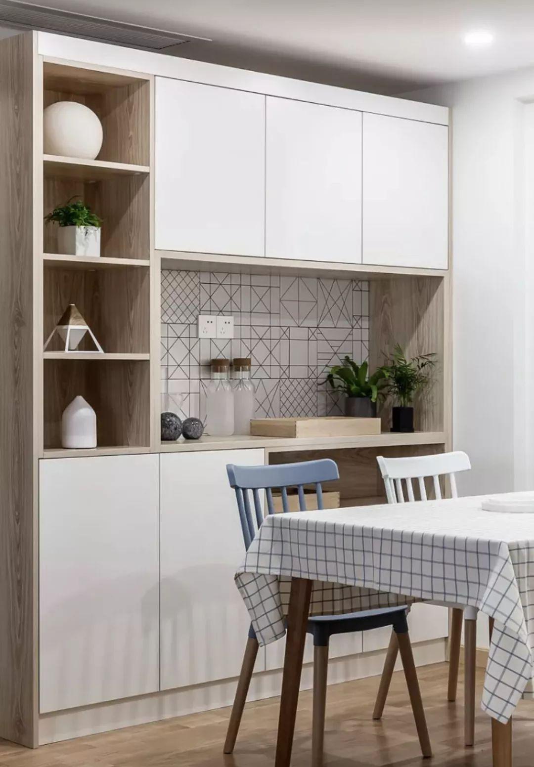 餐边柜这样装不浪费空间还美观实用太棒了