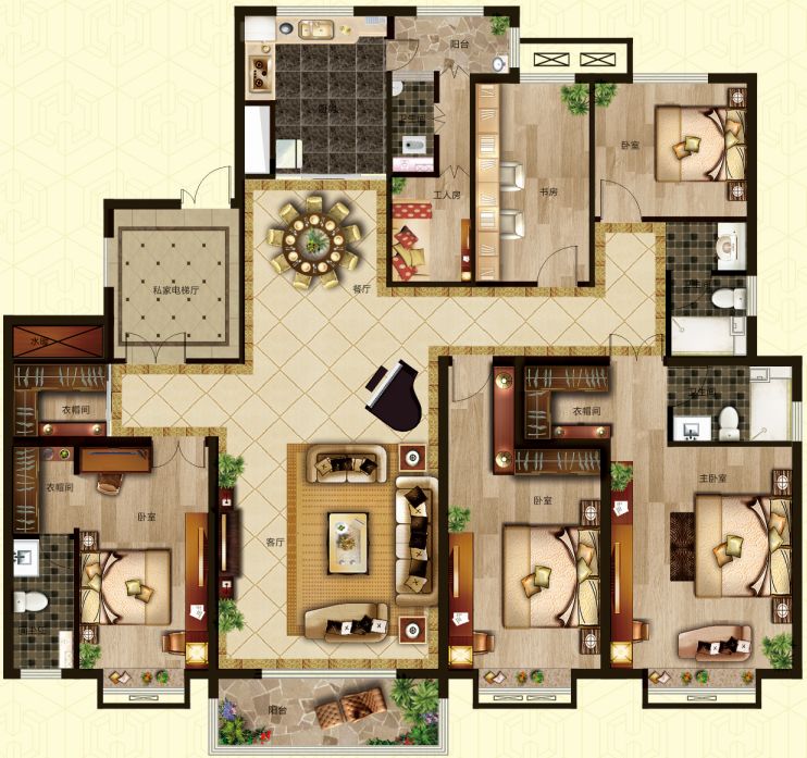 9# 平墅 户型赏析项目地址 太白路与105国道交汇处vip line:779 7777