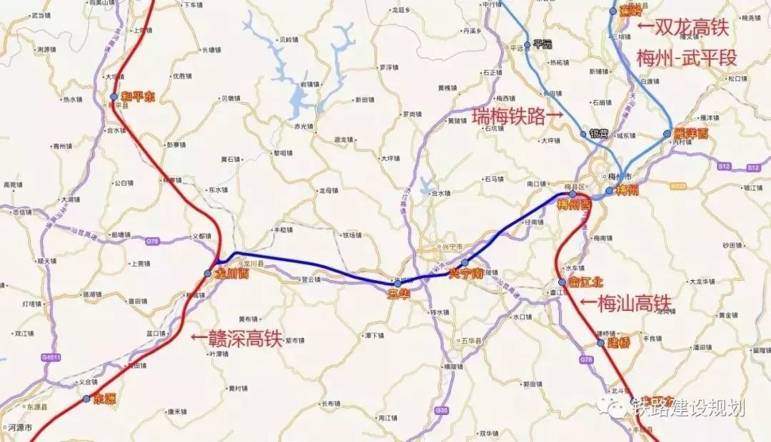 新建兴宁南梅龙高铁第一次环评公示