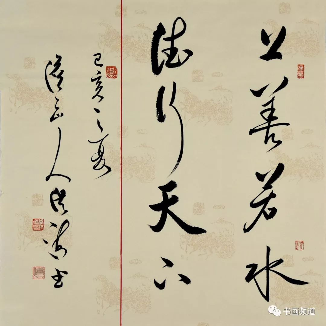 上善若水,德行天下斗方:68x68cmshpd-yshms-2019122以善为念,以德为邻