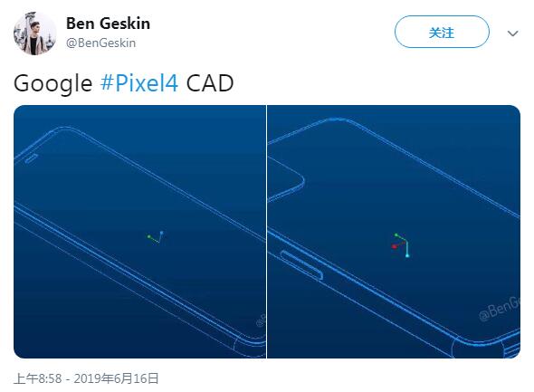 pixel 4 cad设计图曝光 造型与早前爆料相符