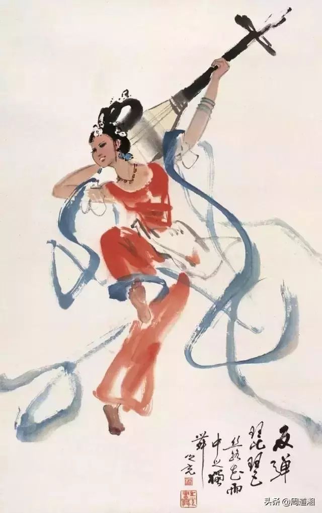 动感十足!杨之光舞蹈人物中国水墨画作品欣赏