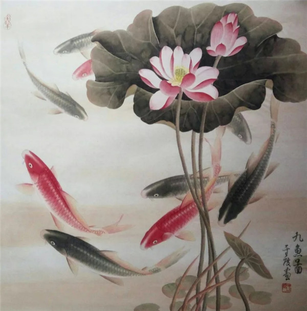 艺苑风景|鱼乐世界:著名画家于度画鱼之道