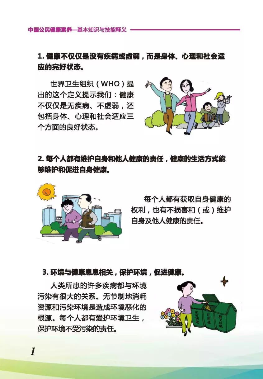 中国公民健康素养66条您一定要知道