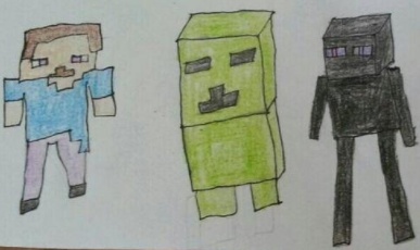 我的世界迷你做不到系列少年手绘mc生物妈妈该不该打