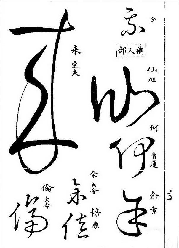 ▼《草书汇》收录游酢部分草书字体欣赏但是令人遗憾的是,游酢的书法