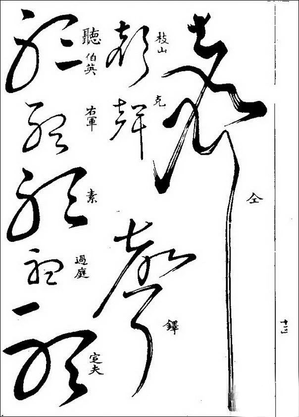 ▼《草书汇》收录游酢部分草书字体欣赏但是令人遗憾的是,游酢的书法