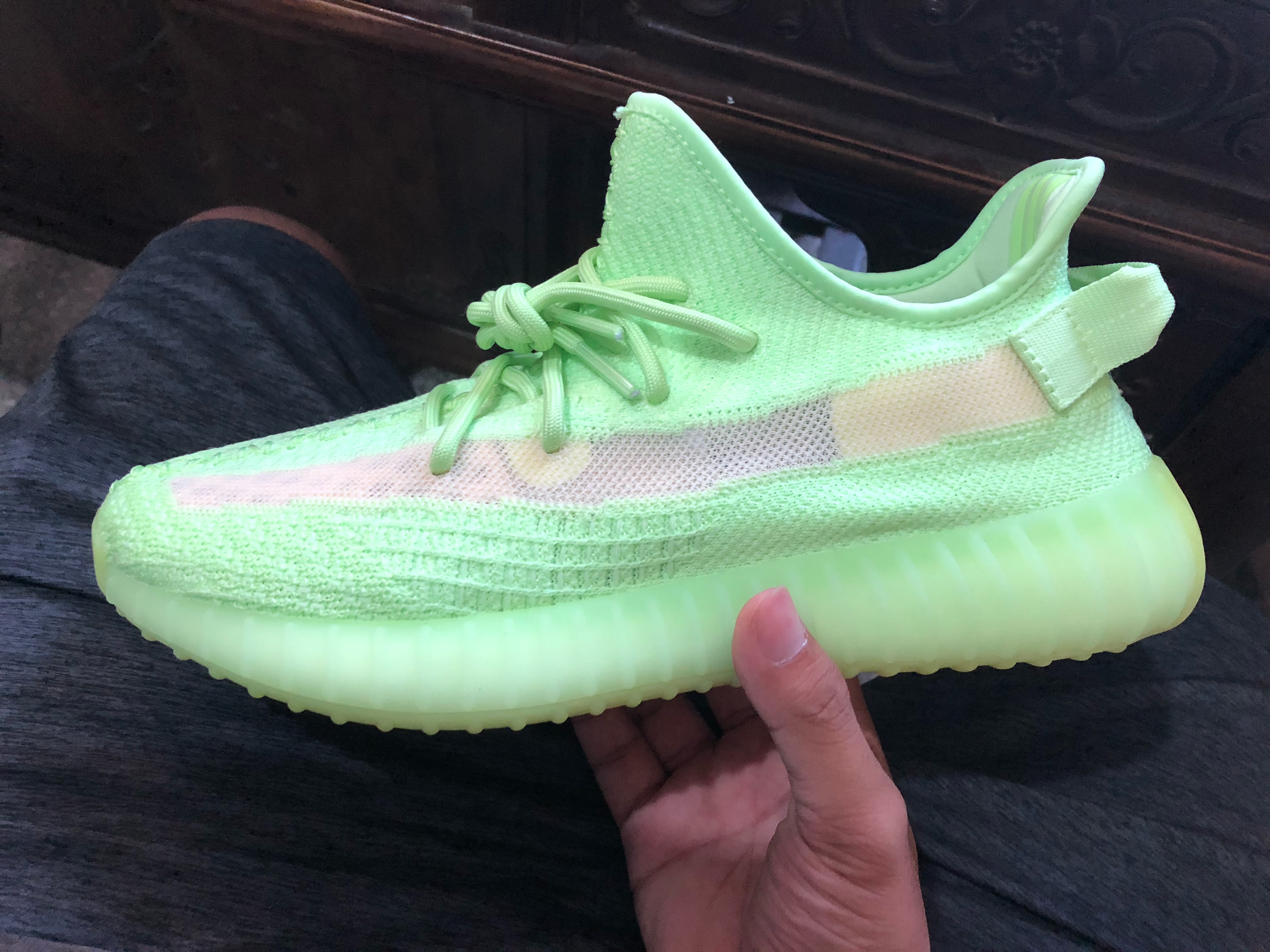 纯原yeezy350h12godkiller亚洲爆款荧光绿yeezy