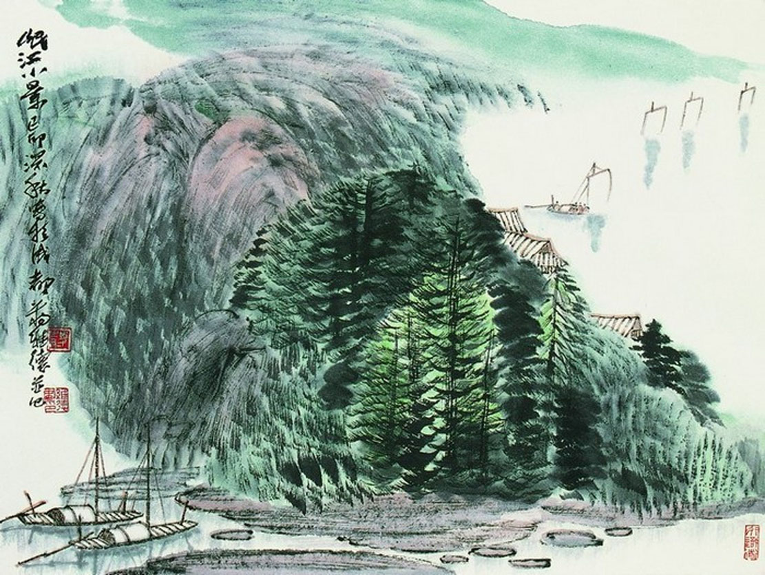 蒋维德画家《层林尽染 浩气千里》