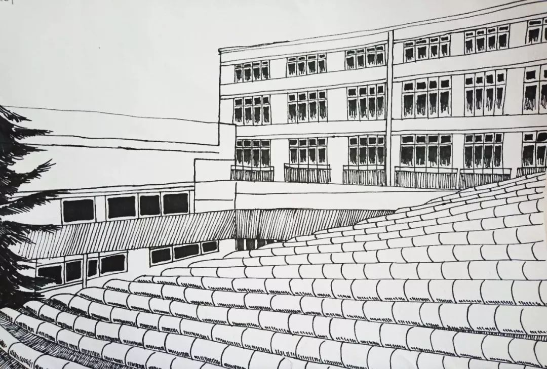 美术| 美丽校园:eshttc北校区初二学生风景创作展_绘画