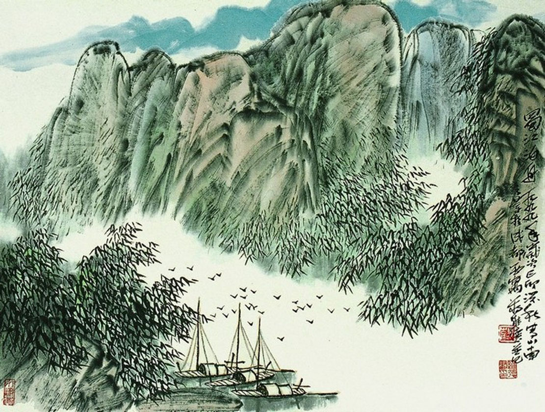 蒋维德画家《层林尽染 浩气千里》