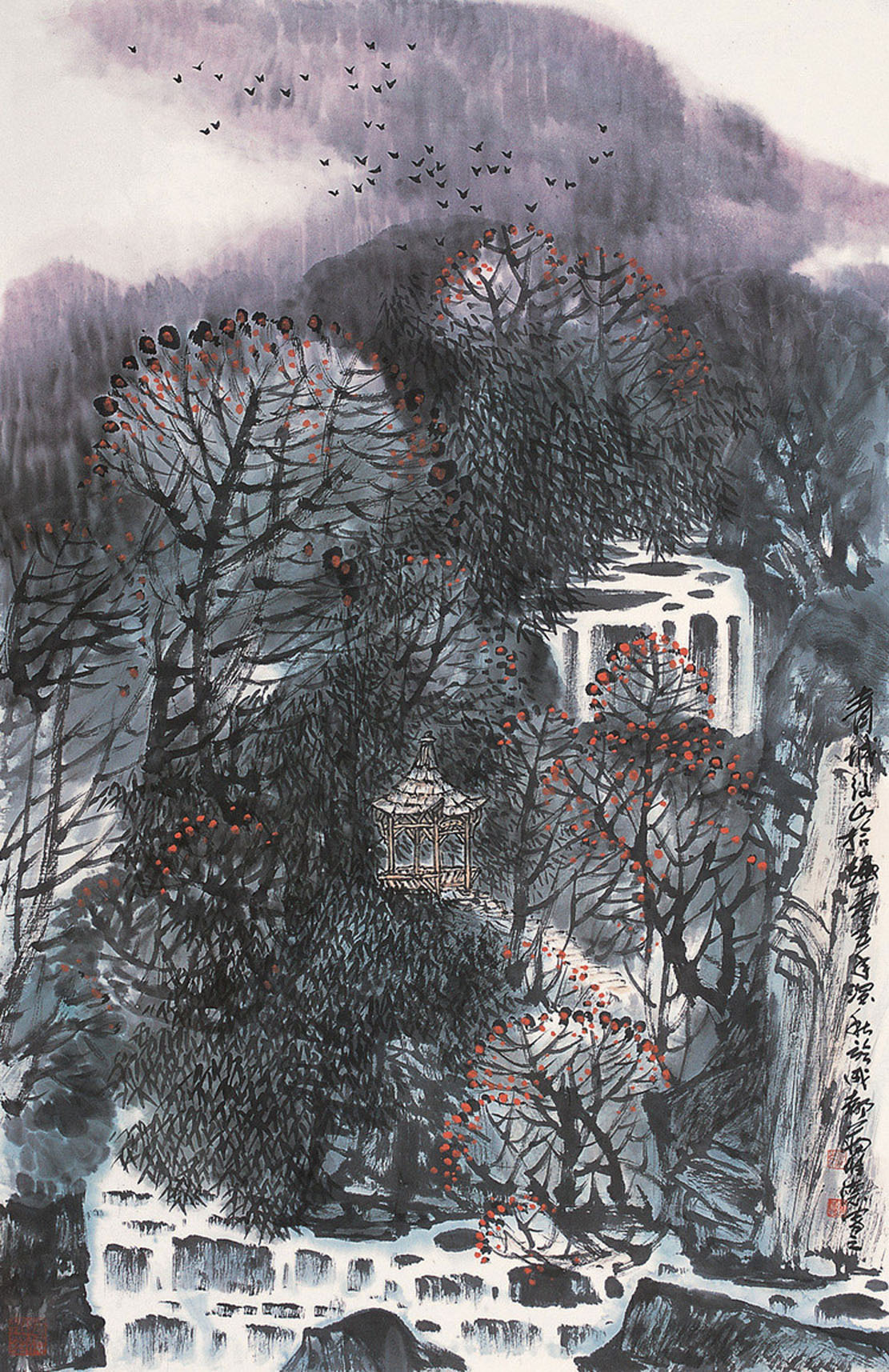 蒋维德画家《层林尽染 浩气千里》