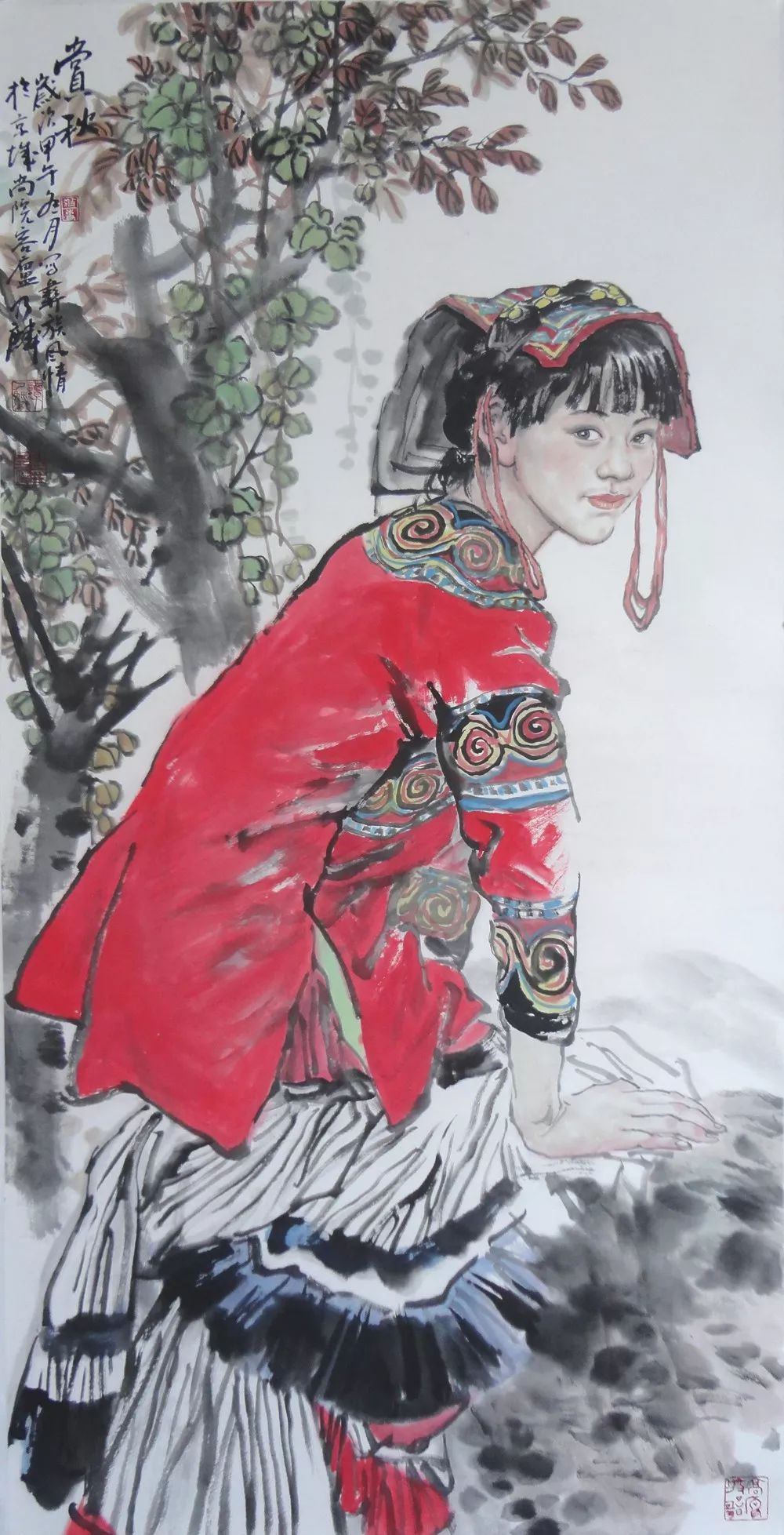 他笔下"大写的人"的水墨人物画