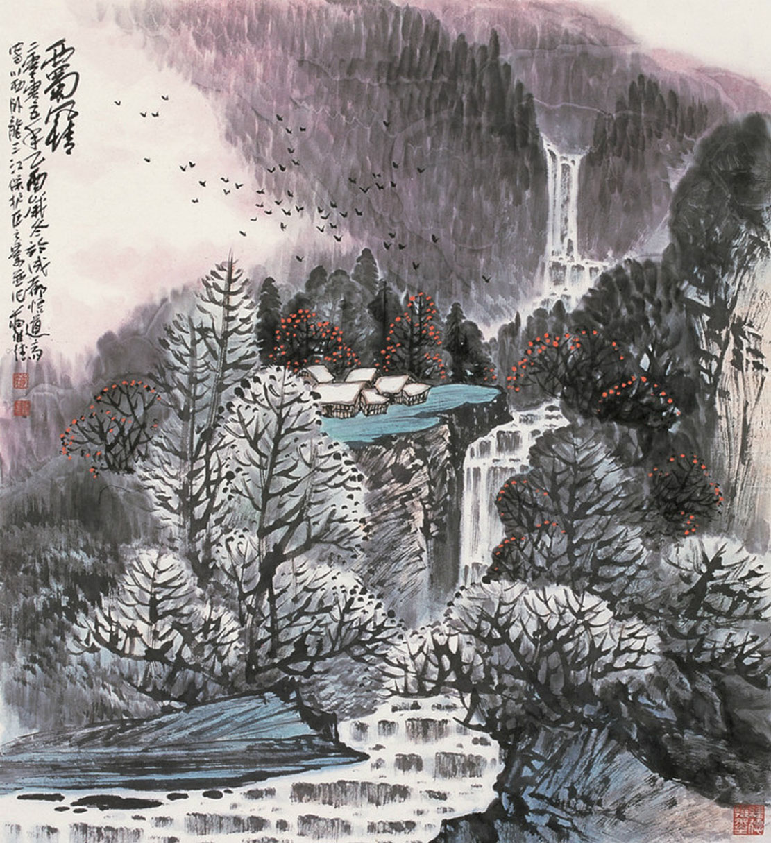 蒋维德画家《层林尽染 浩气千里》