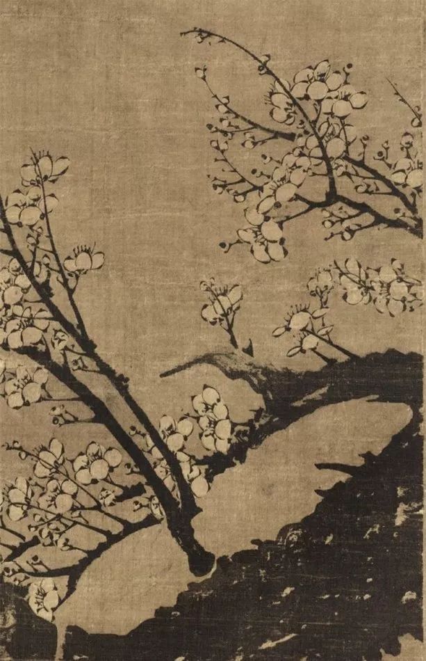 赏画| 王冕《南枝早春图》_梅花