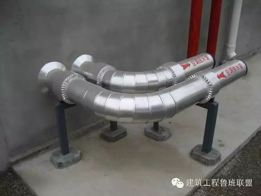 弯头处制作模具↓机械翻边↓↓安装固定(铆 丁)↓法兰,支架处制作安装