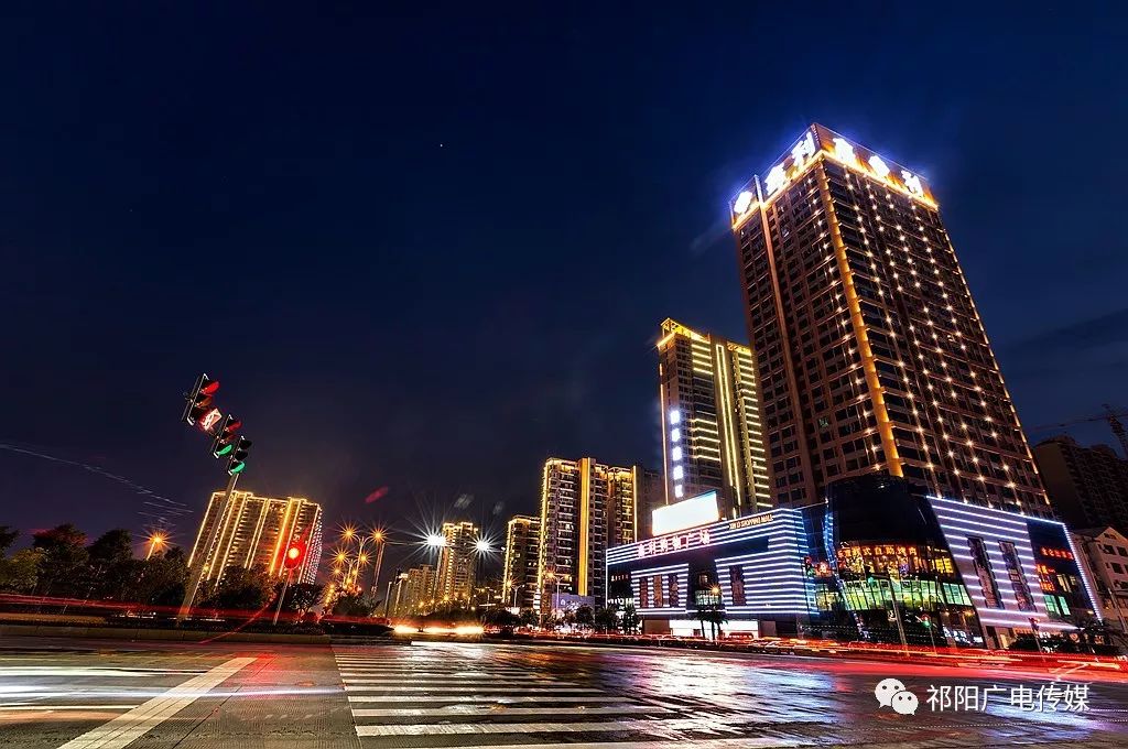 祁阳县政府广场夜景图图片
